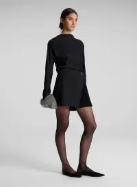 Callen Pleated Mini Skirt(Black,00)