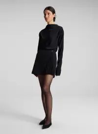 Callen Pleated Mini Skirt(Black,00)