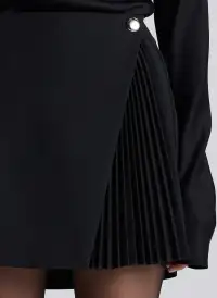 Callen Pleated Mini Skirt(Black,00)