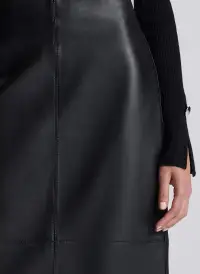 Marta Leather Midi Skirt(Black,00)