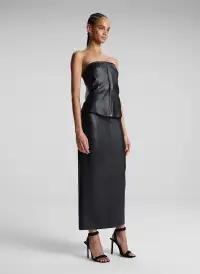 Renee Strapless Leather Top(Black,00)