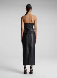 Renee Strapless Leather Top(Black,00)