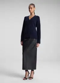 Emory Cashmere Cardigan(Navy,XS)