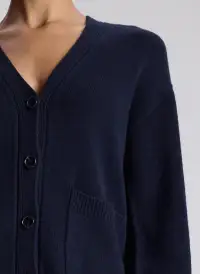 Emory Cashmere Cardigan(Navy,XS)