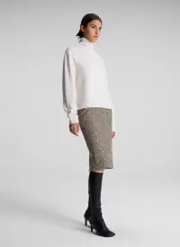 Cara Houndstooth Skirt(Cream/Brown,00)