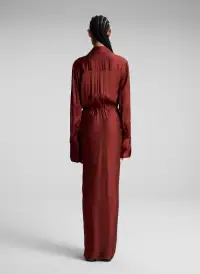 Mila Satin Maxi Shirtdress(Bosco,00)
