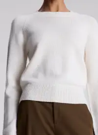 Ashtyn Cashmere Crew Neck Sweater(Natural,XS)