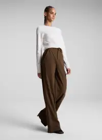 Ashtyn Cashmere Crew Neck Sweater(Natural,XS)