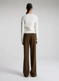 Ashtyn Cashmere Crew Neck Sweater(Natural,XS)