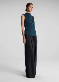 Amira Ruched Sleeveless Top(Malachite,00)