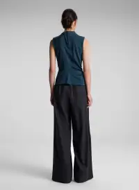 Amira Ruched Sleeveless Top(Malachite,00)