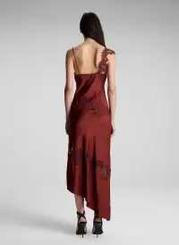 Stella Satin and Lace Midi Dress(Bosco,00)