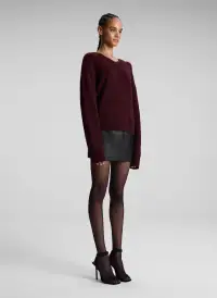 Cowan Leather Mini Skirt(Black,00)