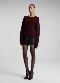 Cowan Leather Mini Skirt(Black,00)
