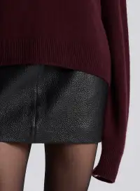 Cowan Leather Mini Skirt(Black,00)