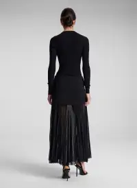 Willa Pleated Maxi Skirt(Black,00)