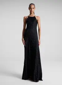 Sybil Embellished Maxi Dress(Black/Silver,00)