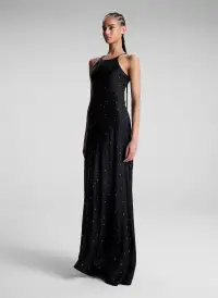 Sybil Embellished Maxi Dress(Black/Silver,00)