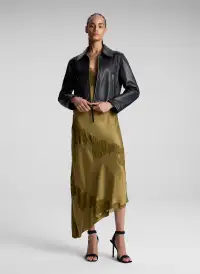 Stella Satin and Lace Midi Dress(Pyrite,00)