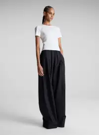 Paloma Cotton Rib Baby Tee(White,XS)