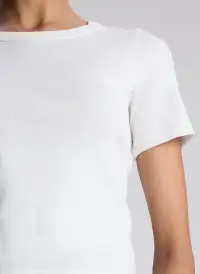 Paloma Cotton Rib Baby Tee(White,XS)