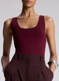 Cleo Compact Knit Top(Mulberry,XS)