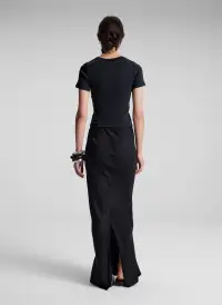 Paloma Cotton Rib Baby Tee(Black,XS)