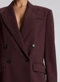 Calla Oversized Tailored Jacket(Chocolate Plum,00)