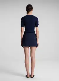 Fisher Fine Cotton Knit Top(Navy,XS)