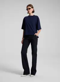 Albie Cotton Jersey Tee(Maritime Navy,XS)