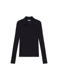Alex Fine Merino Polo Top(Navy,XS)