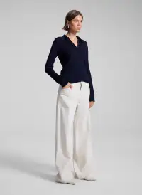 Alex Fine Merino Polo Top(Navy,XS)