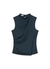 Amira Ruched Sleeveless Top(Malachite,00)