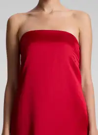 Ani Strapless Satin Gown(Really Red,00)