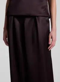 Ryder Satin Wide Leg Pant(Chocolate Plum,00)
