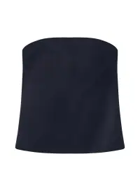 Ani Strapless Satin Top(Deep Navy,00)