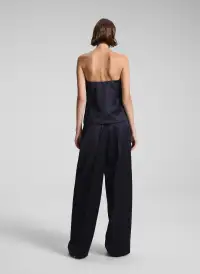 Ryder Satin Wide Leg Pant(Deep Navy,00)