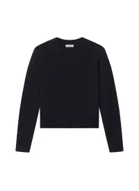 Ashtyn Cashmere Crew Neck Sweater(Navy,XS)
