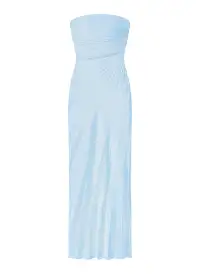 Bianca Strapless Pleated Maxi Dress(Cascade,00)