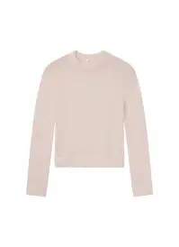 Bowie Sheer Alpaca Crewneck Sweater(Light Pink,XS)