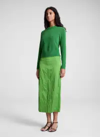 Bradley Cotton Boucle Sweater(Clover,XS)
