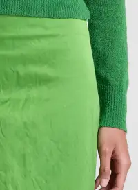 Phoebe Satin Midi Skirt(Lily Green,00)