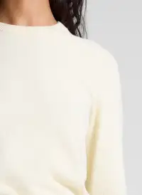 Bradley Cotton Boucle Sweater(Pale Yellow,XS)