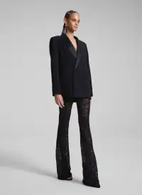 Calla Oversized Tailored Tux Jacket(Black/Black,00)