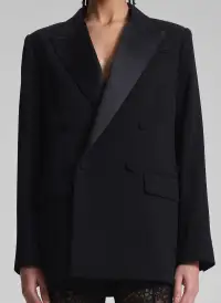 Calla Oversized Tailored Tux Jacket(Black/Black,00)