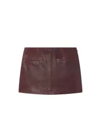 Cowan Leather Mini Skirt(Umber,00)
