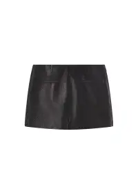 Cowan Leather Mini Skirt(Black,00)