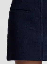 Cowan Cotton Boucle Mini Skirt(Deep Navy,00)