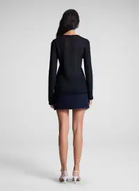 Ash Open Knit Sweater(Midnight,XS)