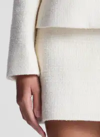 Cowan Cotton Boucle Mini Skirt(Off White,00)